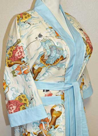 Plum Kitties Kimono (Front)