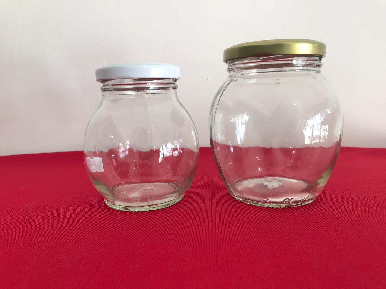 TARRO DE VIDRIO GLOBO 250 Y 325 ML.