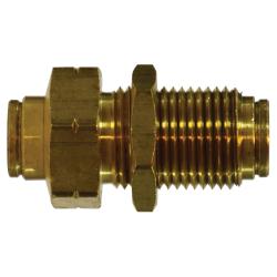Brass PTC Bulkhead Union
