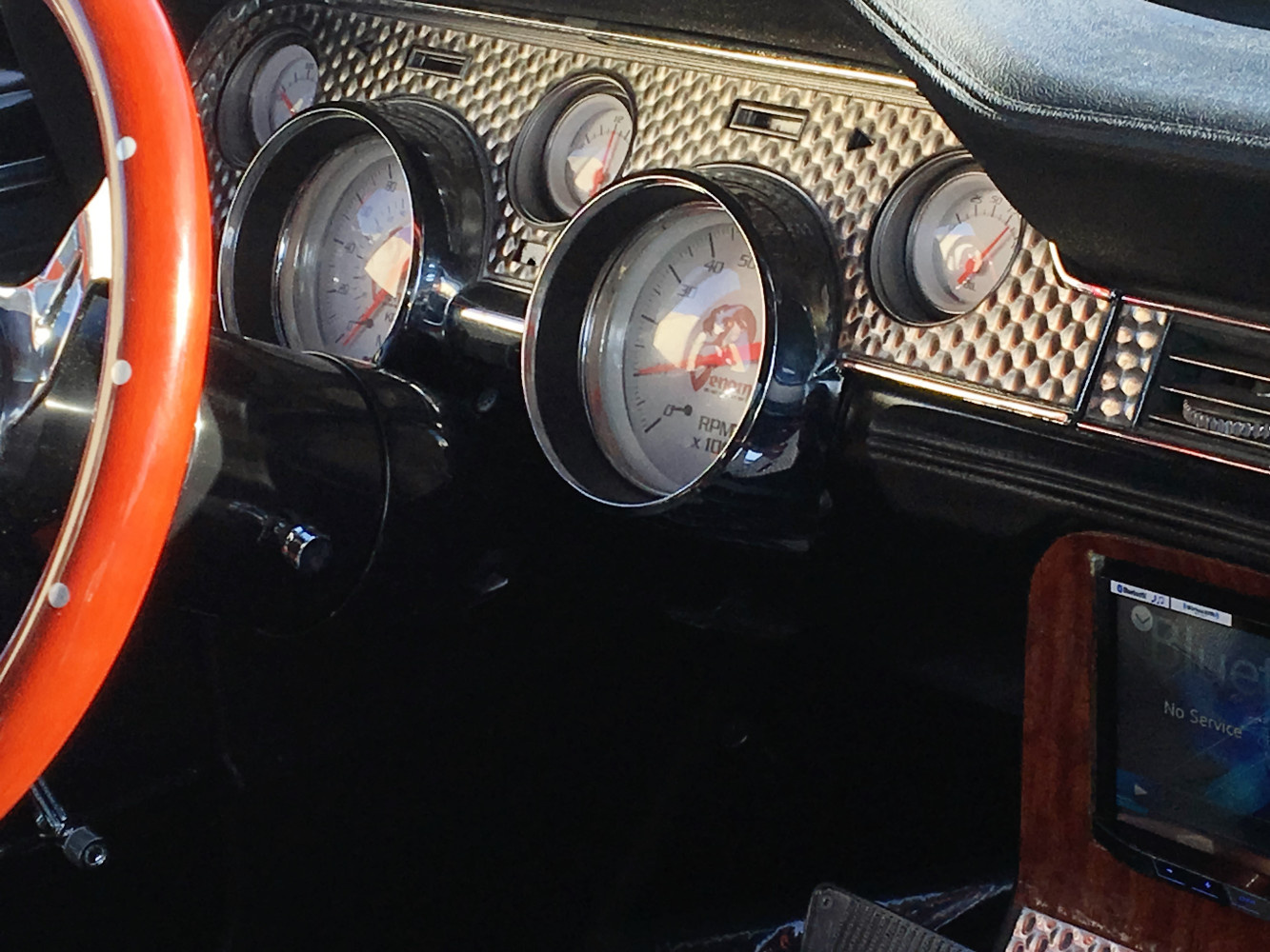 Stainless Steel Bubble Design Dash, door panels