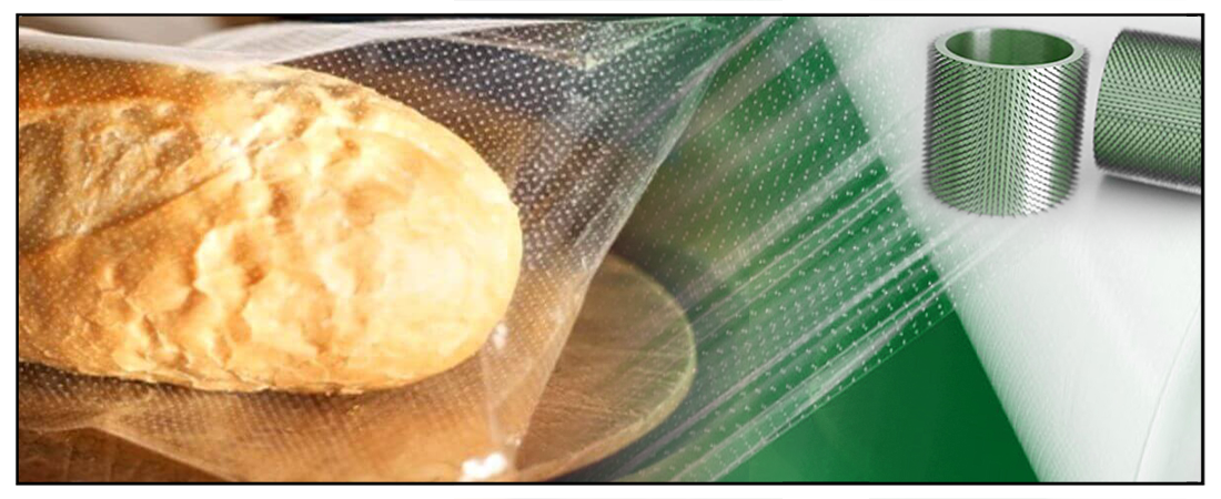hot needle perforation, crispy bread