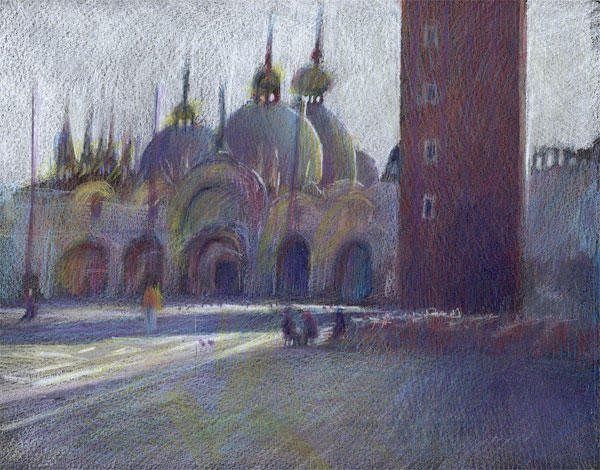 7am Sunday morning (Coloured Pencil 8" x 10")