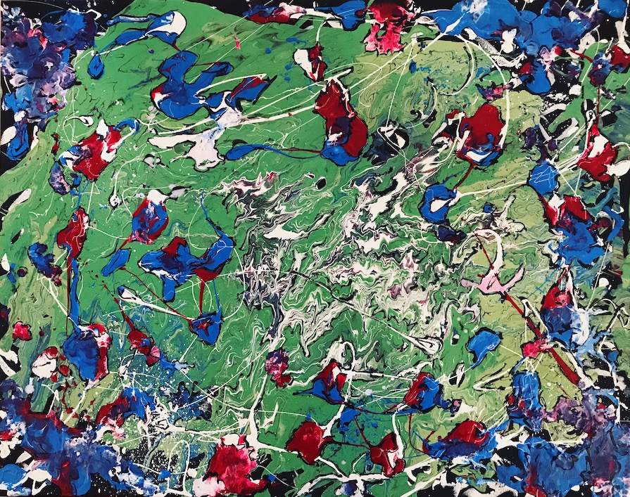 "Scene From B'lew" 16" x 20" acrylic on canvas