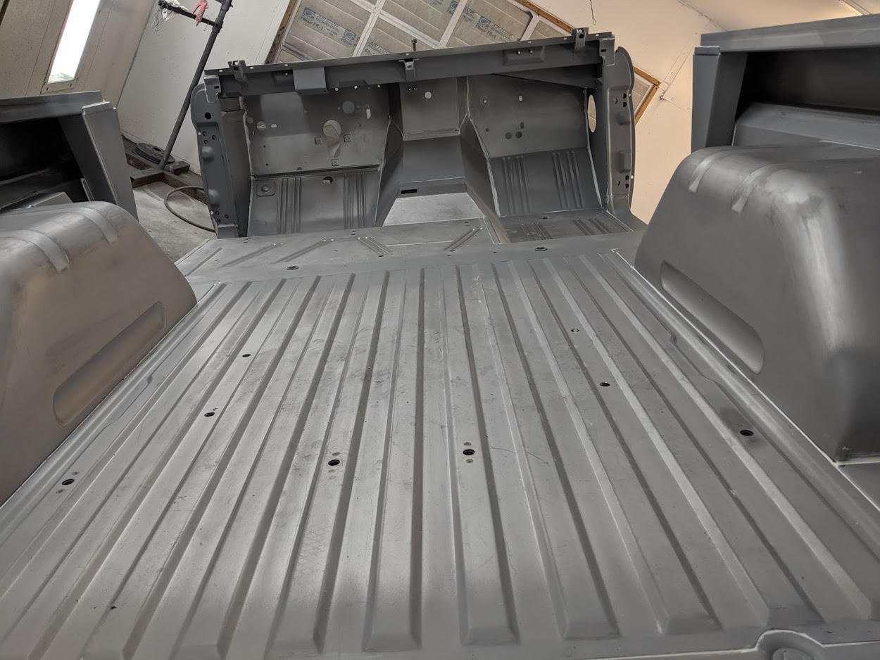 Sanded body and 3m seam sealer added before etch primer and bed liner coating