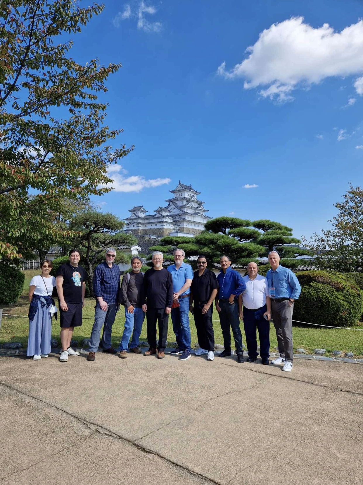 Tour group for Himeji Castle.