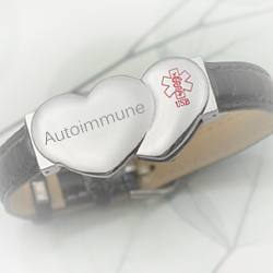 Rh-Negative Leather & Hearts 2GB USB Bracelet