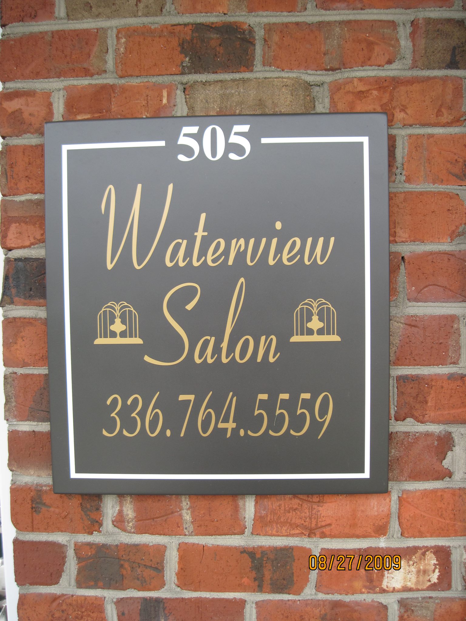 Waterview Salon Sign