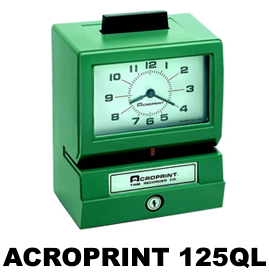 Reloj checador electromecánico
Impresión Manual, Imprime mes, día, hora y minutos.
Fabricado en materiales de polycarbonato ABS de alto impacto, resistente al trato rudo anticorrosivo y a prueba de oxidación.
Se pueden manejar tarjetas de asistencia, semanales, quincenales y/o ticket de estacionamiento.