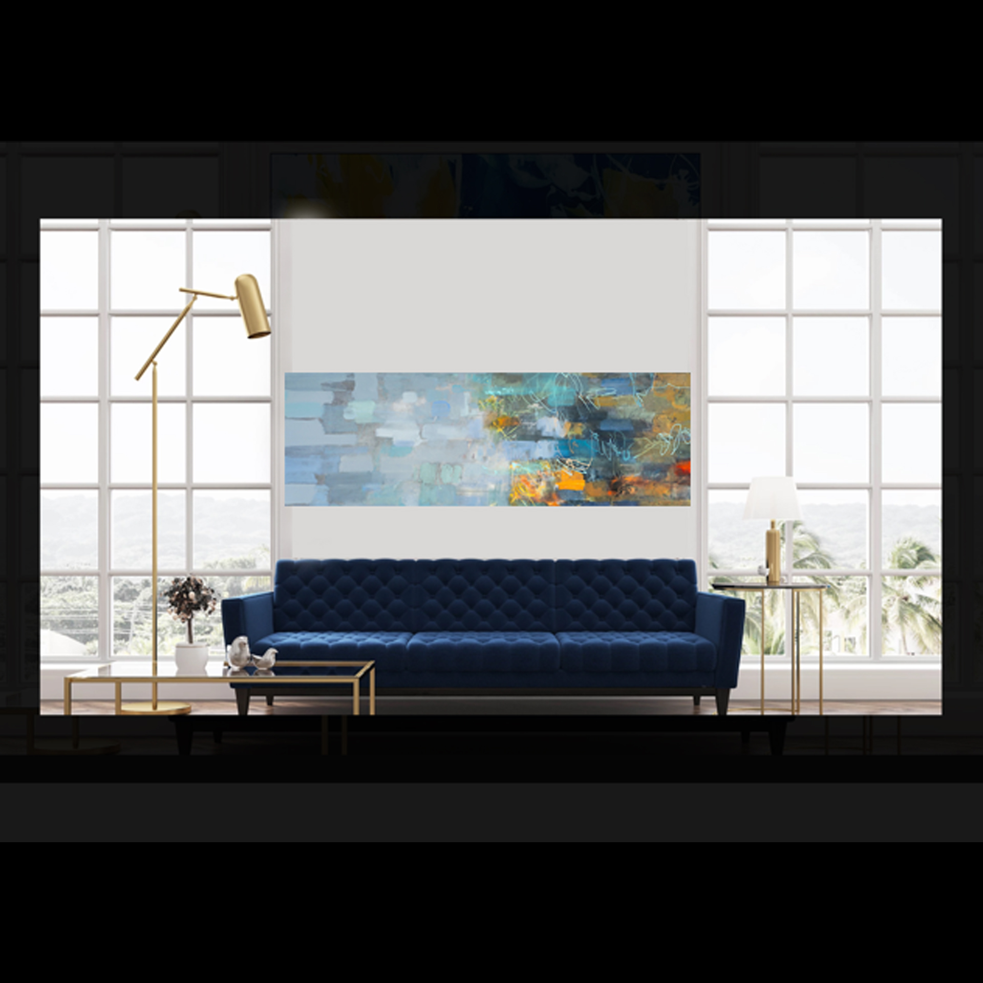 BLUE ARABESQUE #1
24x72 giclee on canvas
$900