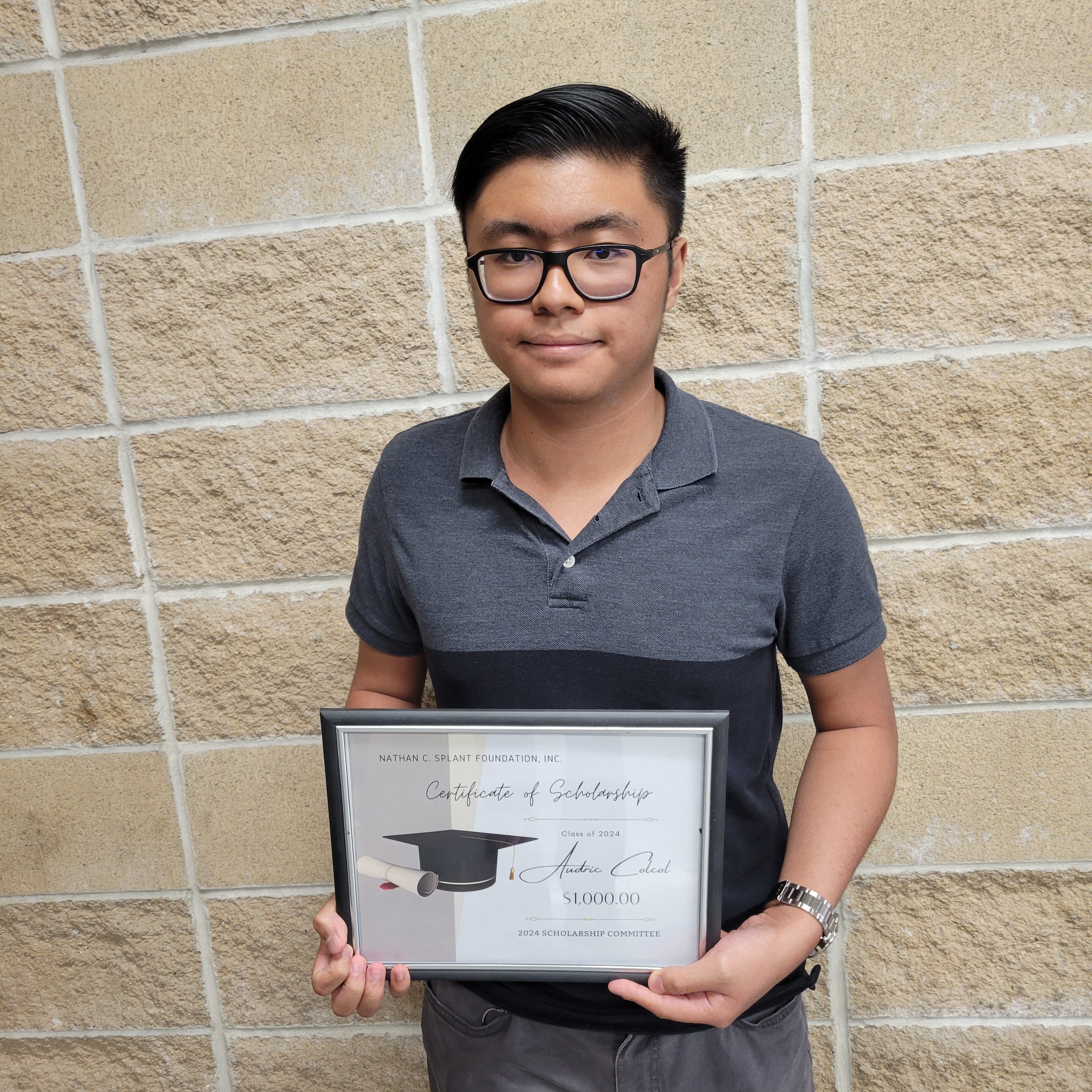 Audric Colcol $1,000 Scholarship Recipient