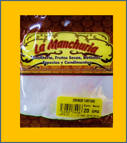 CREMOR TÁRTARO
20 GRS