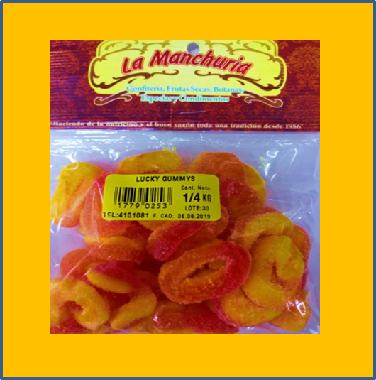 LUCKY GUMMYS DONA DURAZNO
1/4 Y 80 GRS