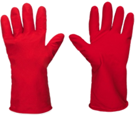 GUANTE LATEX ROJO LARGO 13” DERMA CARE EJ56-131