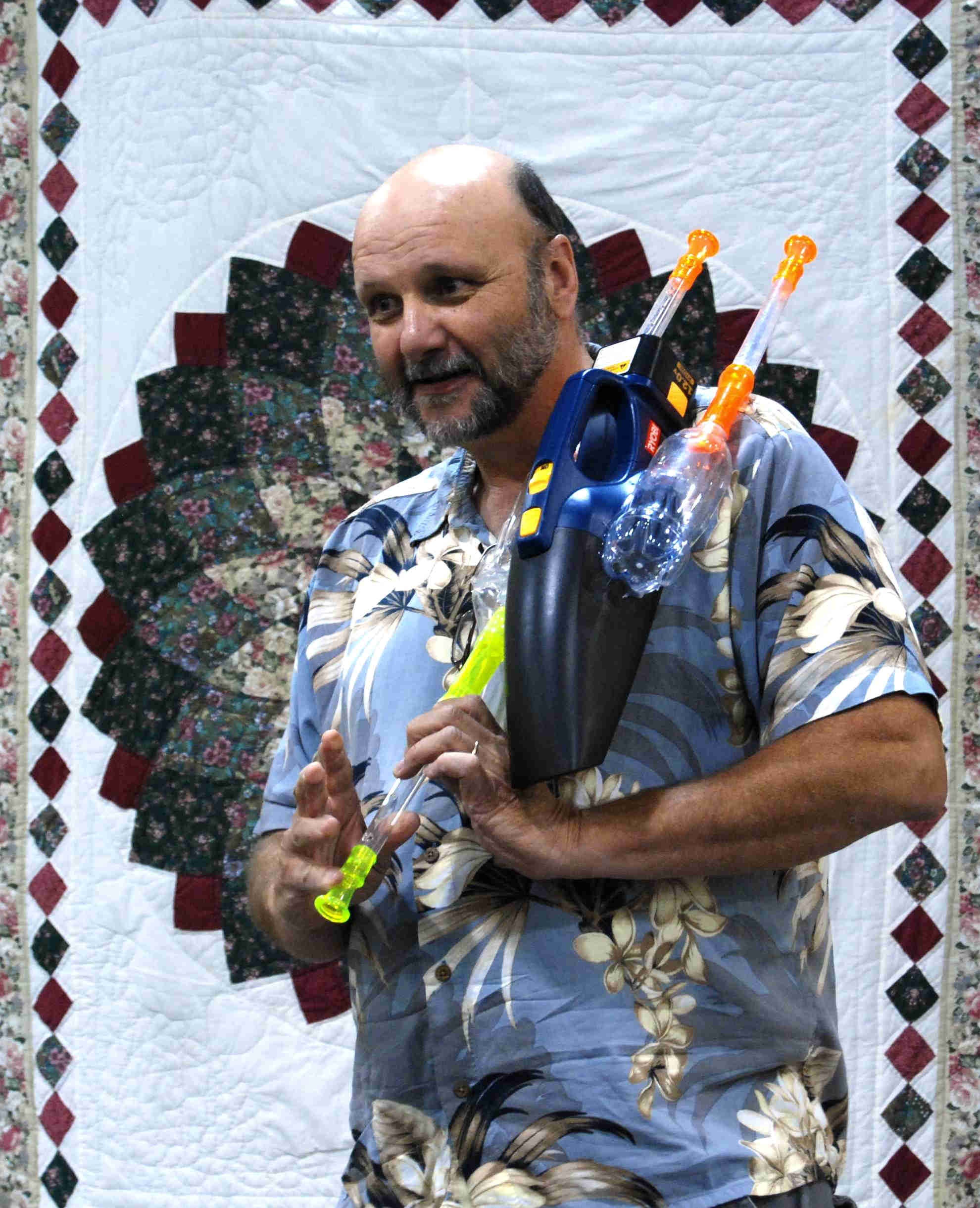 Jim Miller, dust buster bagpipes, 2008