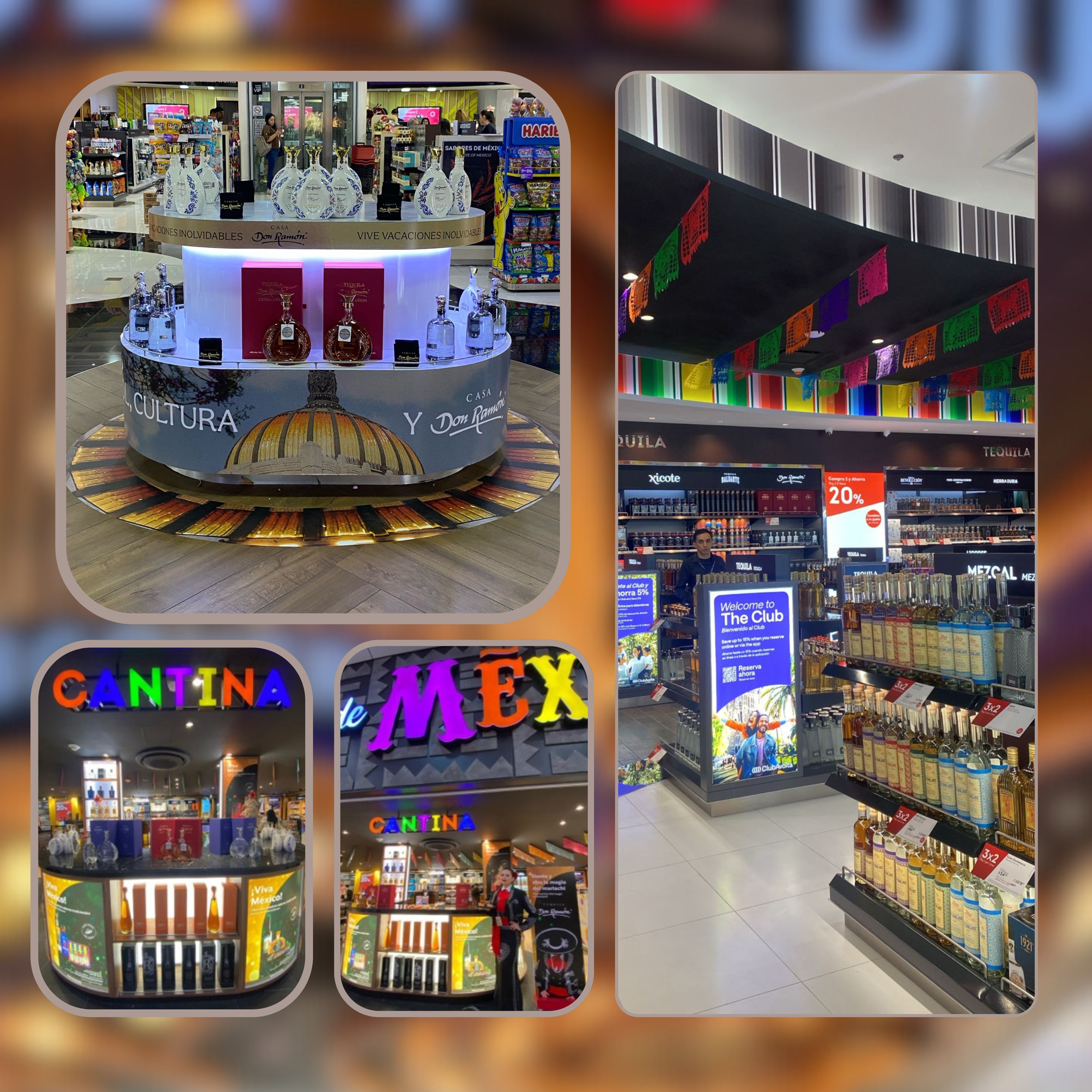 Médica revisando documentos en una oficina moderna con plantas y pantalla de promoción.