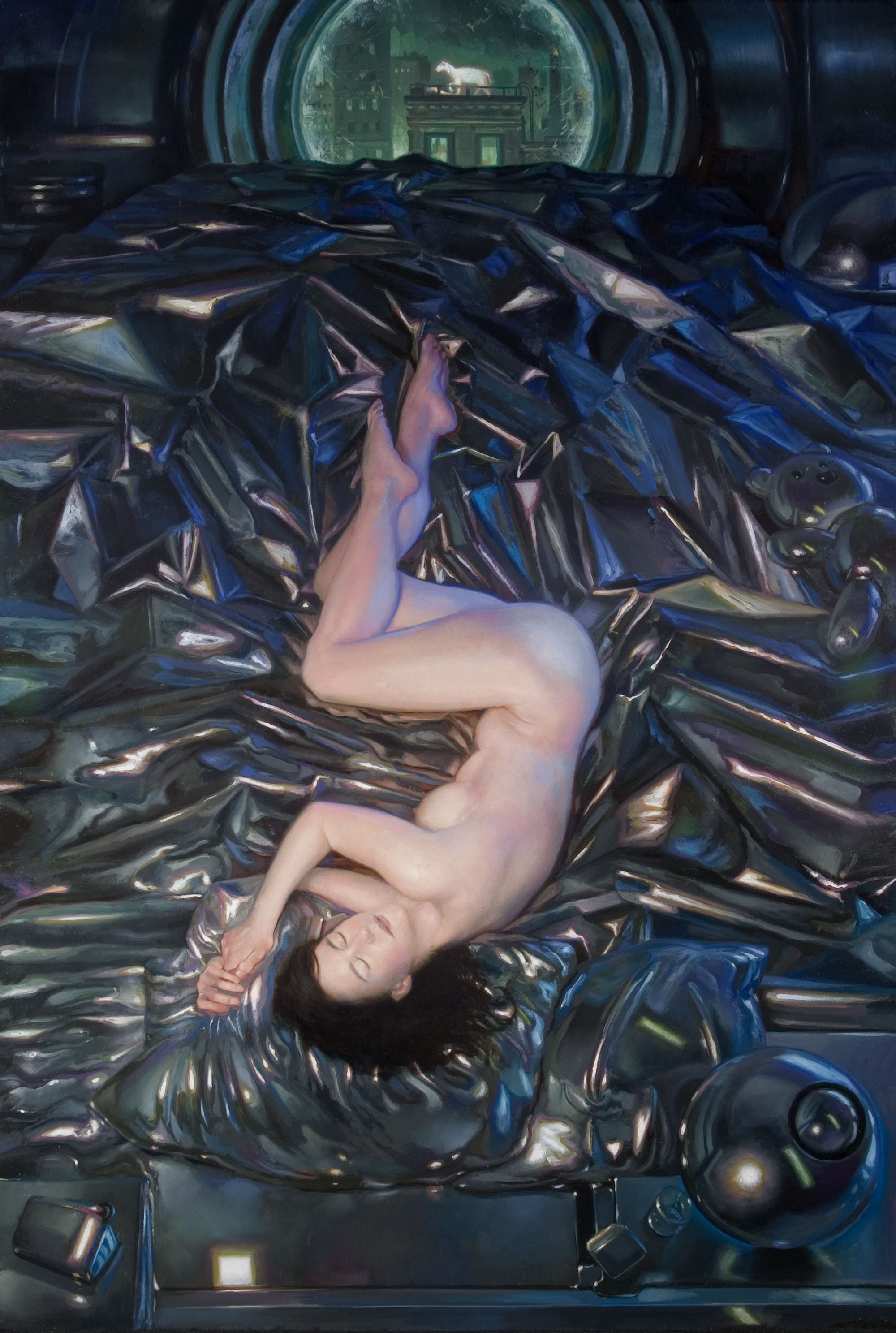 Do Androids Dream of Electric Sheep: The Sleeper
36" x 24"  Oil on Panel 2009