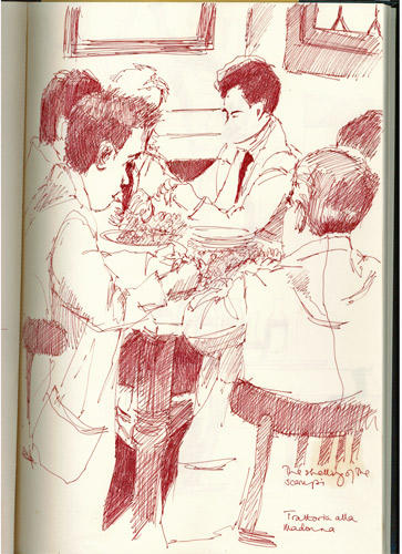 The shelling of the scampi