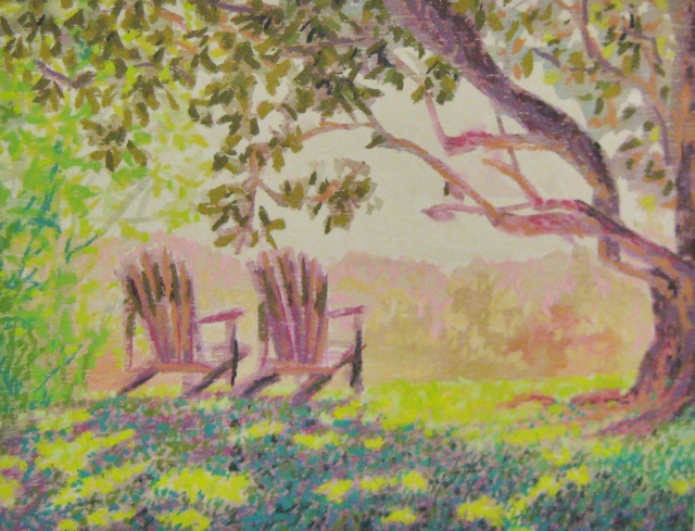 Kaddeche, The Chairs, Potomac Ave 9x12 Pastel