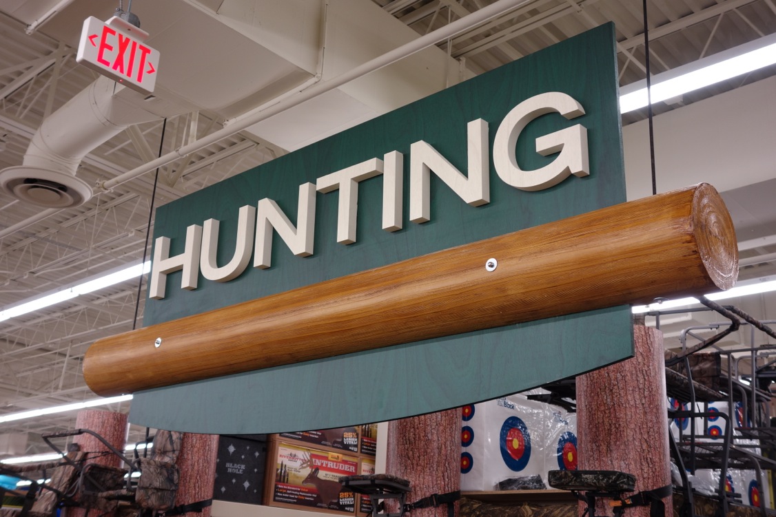 Faux Wood Beam Sign