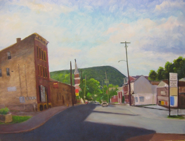 Cumberland, MD Street Scene, 18" x 24" Oil on Panel