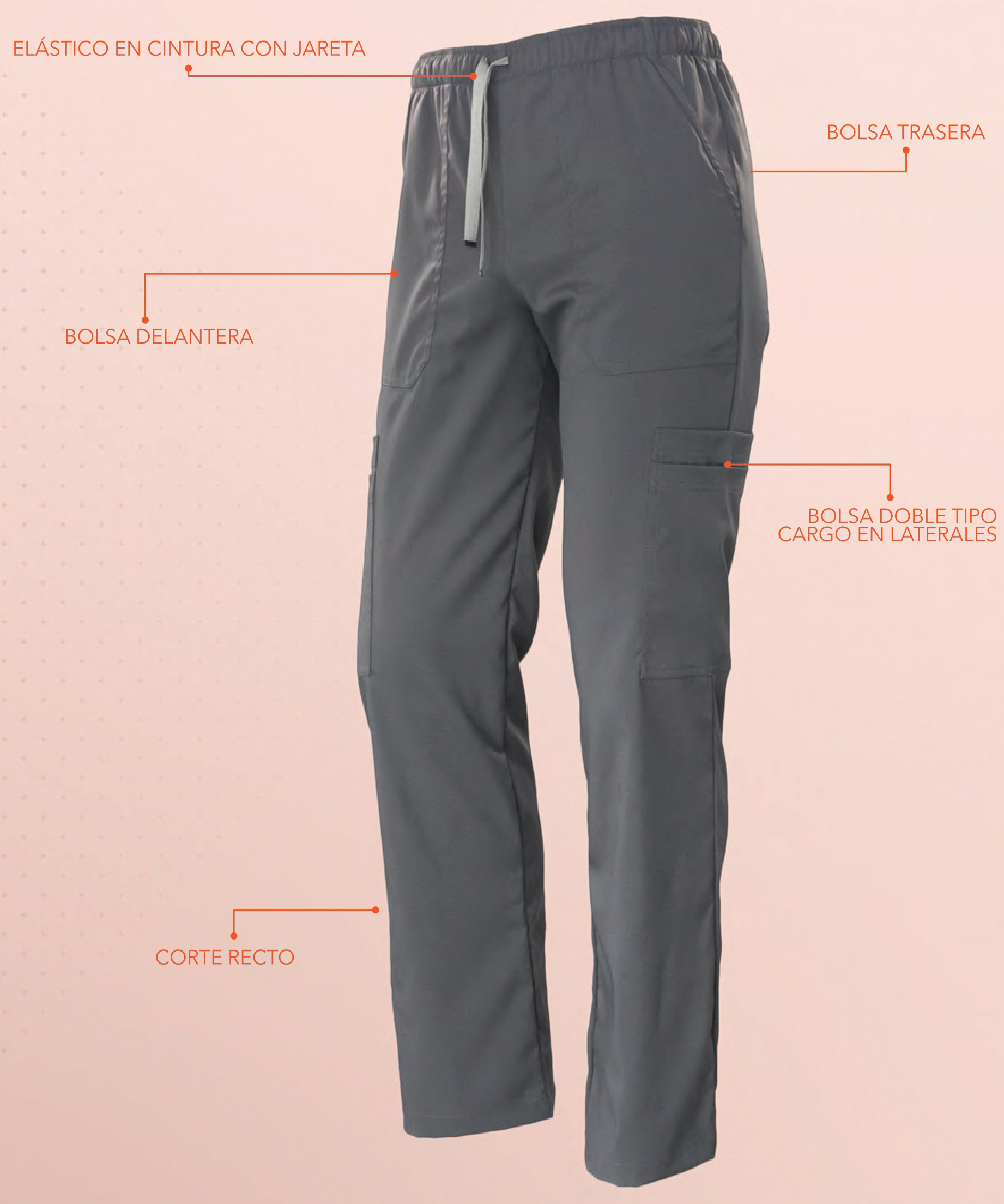 PANTALON DE CABALLERO MEDICAL BIBE MODELO B105