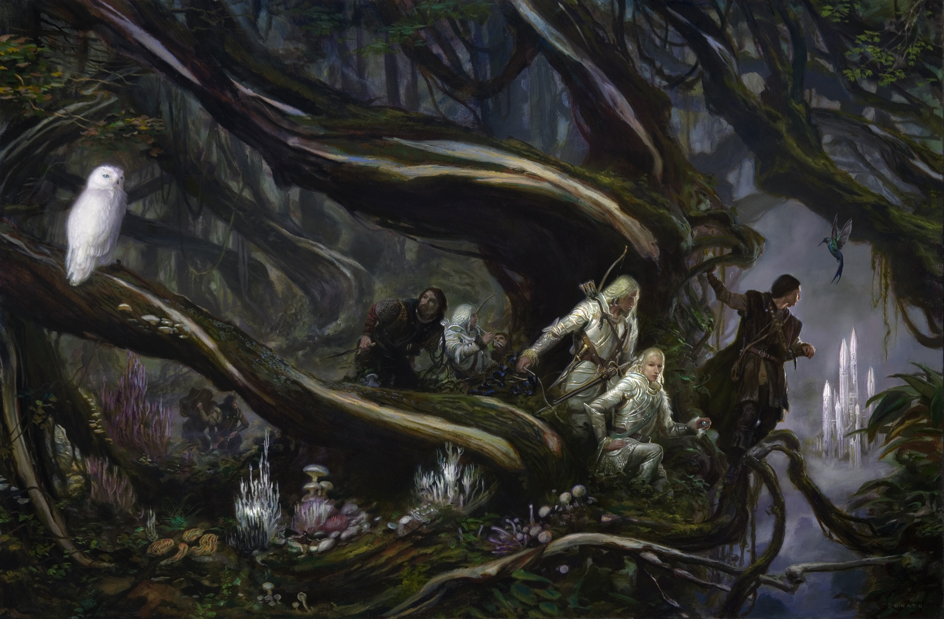 Blackveil
24" x 36"  Oil on Panel  2010
cover art for the novel by Kristen Britain from DAW Books
collection of Catherine Gyllerstrom and David Frederick