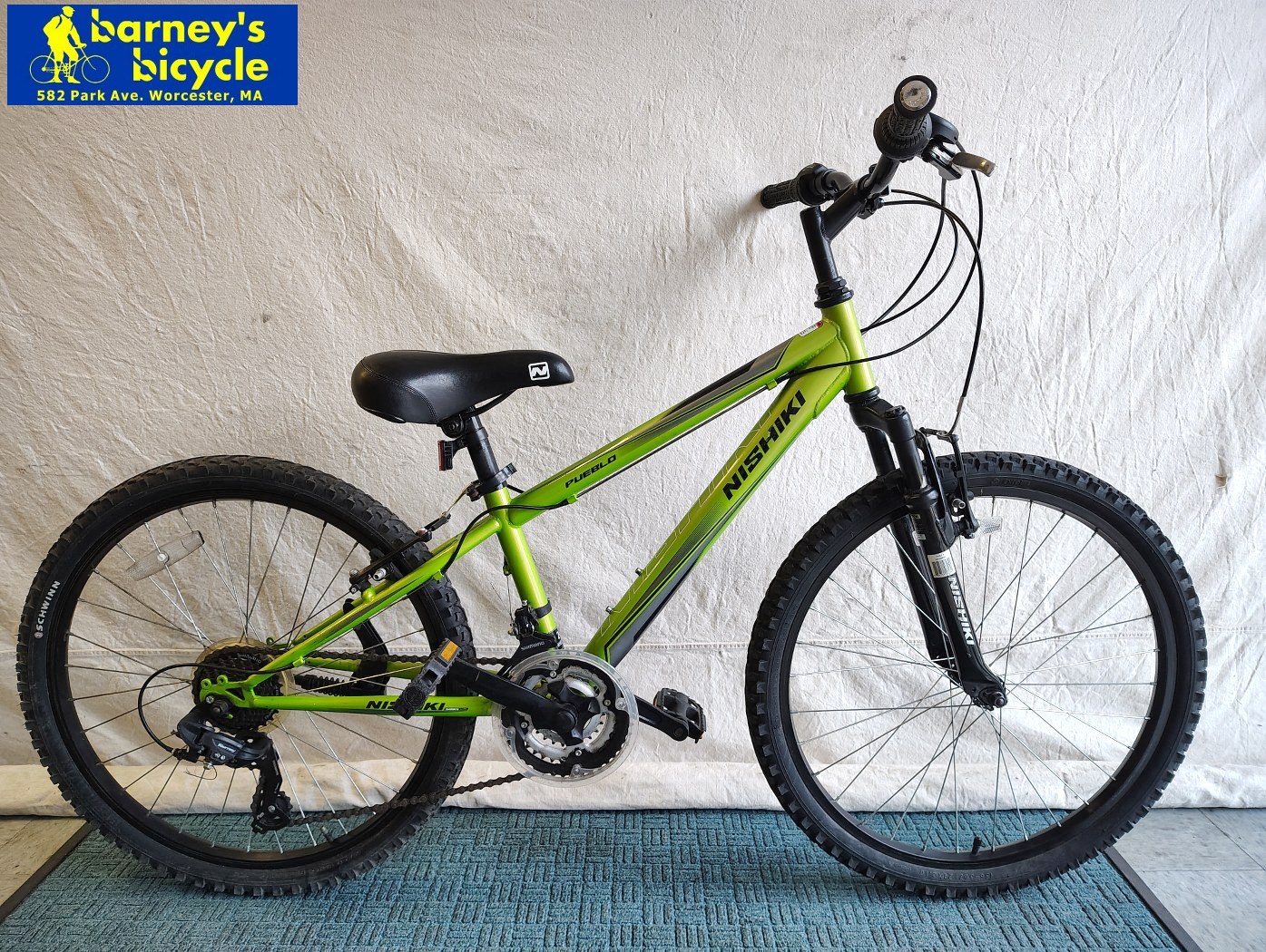 Nishiki Pueblo 24 (A)
Wheel Size: 24"/ Ages 9-12 Speeds: 21spd
Price: $239.00 (Professionally Tuned)
