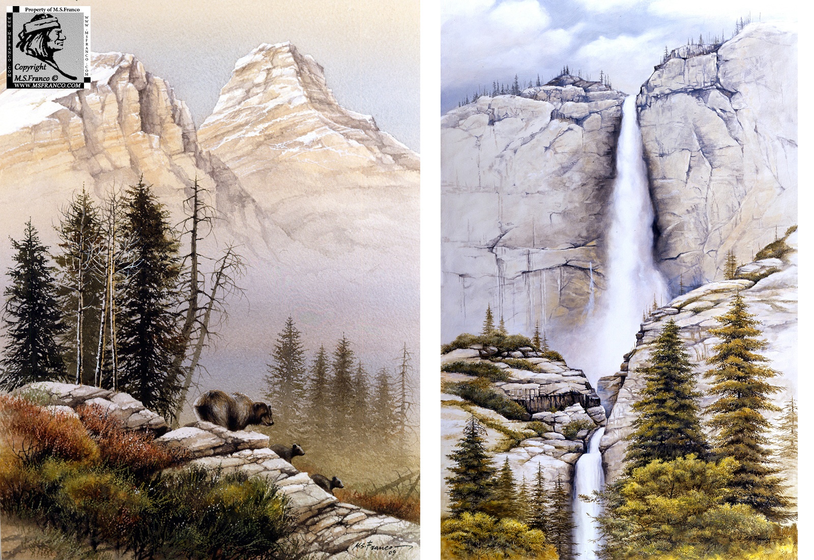 "Grizz Territory"
and
"Yosemite Falls"