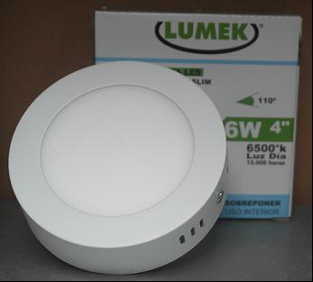 Panel LED SLIM 6W 4 6500K  Redondo Sobreponer 85-265V
LumEk Código 15020