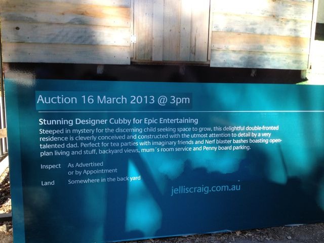 Fundraising sign