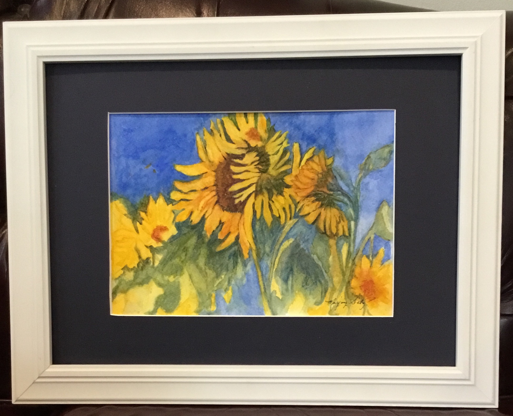 Sunflower Crazy
Watercolor on paper
11" X 7.5"
$175.
