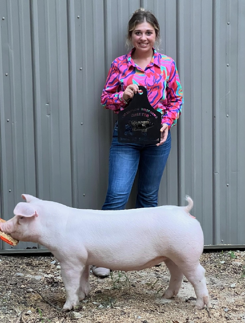 Lena Stricklin
2024 SCMO Jackpot  Show
Champion Chester White Gilt