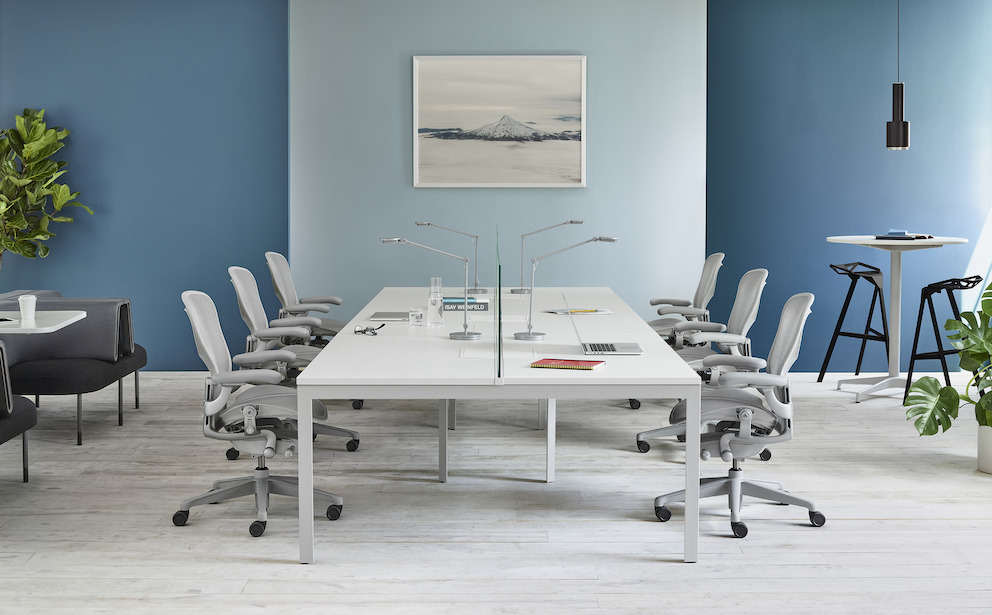 Aeron Chairs with Studio Layout Desks