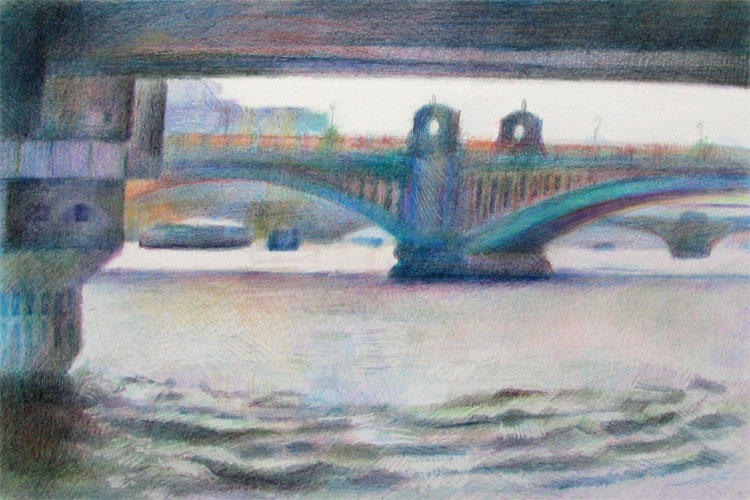 Three Bridges (Coloured Pencil 20cm x 30cm)