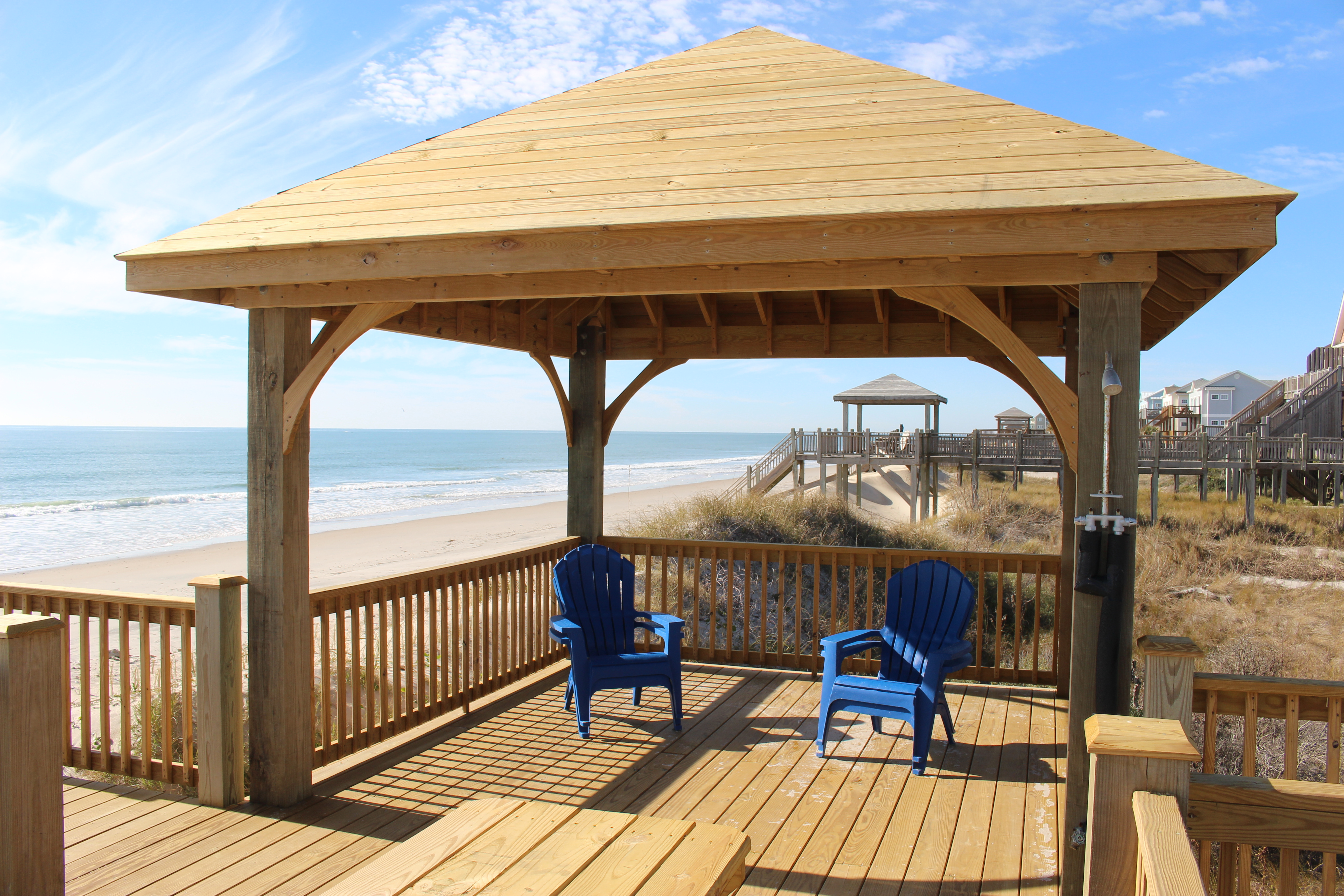 Looking down the beach