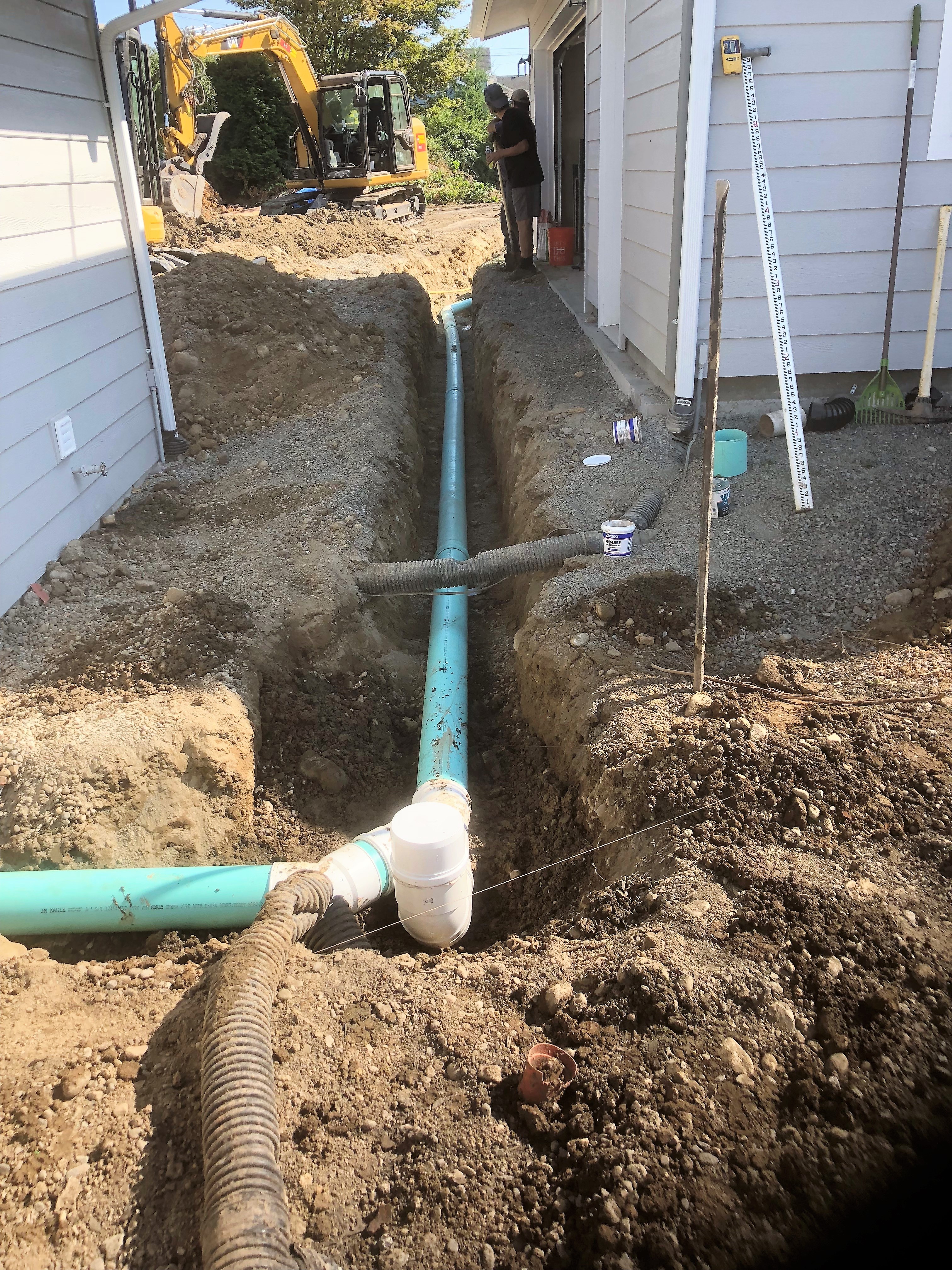 New sewer line