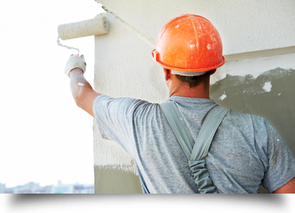 Man painting wall||||