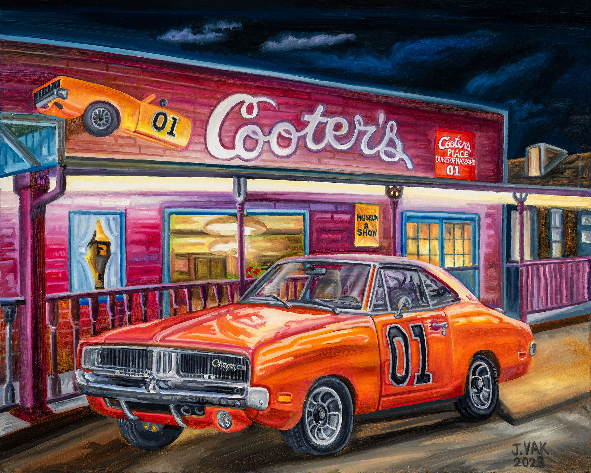 1969 Dodge Charger
(Dukes of Hazzard)
24 X 30 Original Oil
$3000
2023