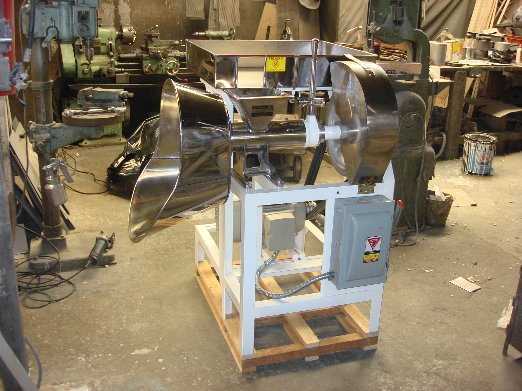 Molino Cabezal Inoxidable Estructura Acero Negro