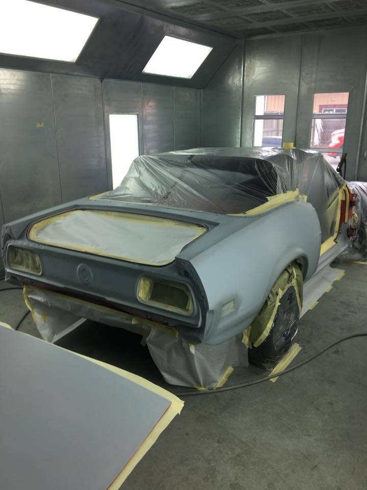 Vintage Car in the Shop