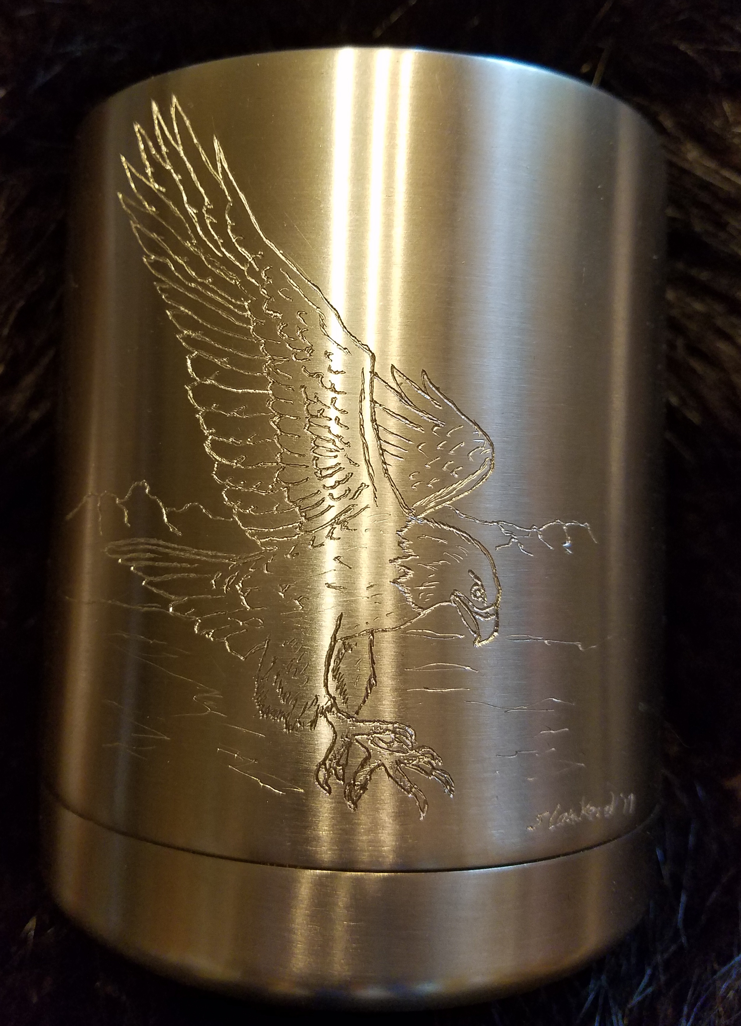 Eagle stainless steel coffee mug...  $80.00    Sold