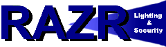 RAZR Lighting and Security logo||||