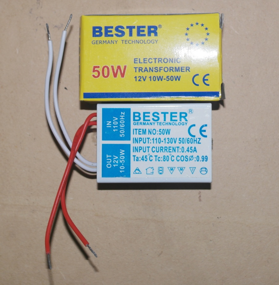 Transformador Bester 50W/12V      
Cod - 10975