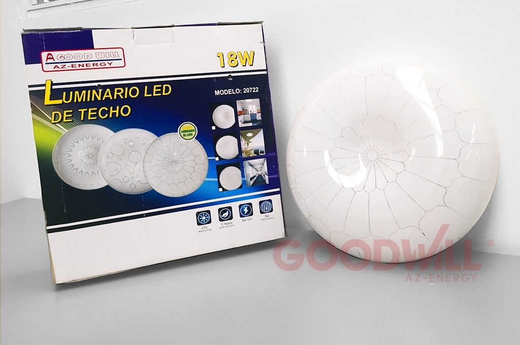 LUMINARIO DE LED PARA TECHO DE 18W
DIFERENTES FIGURAS
MARCA: GOODWILL
CÓDIGO: 20722