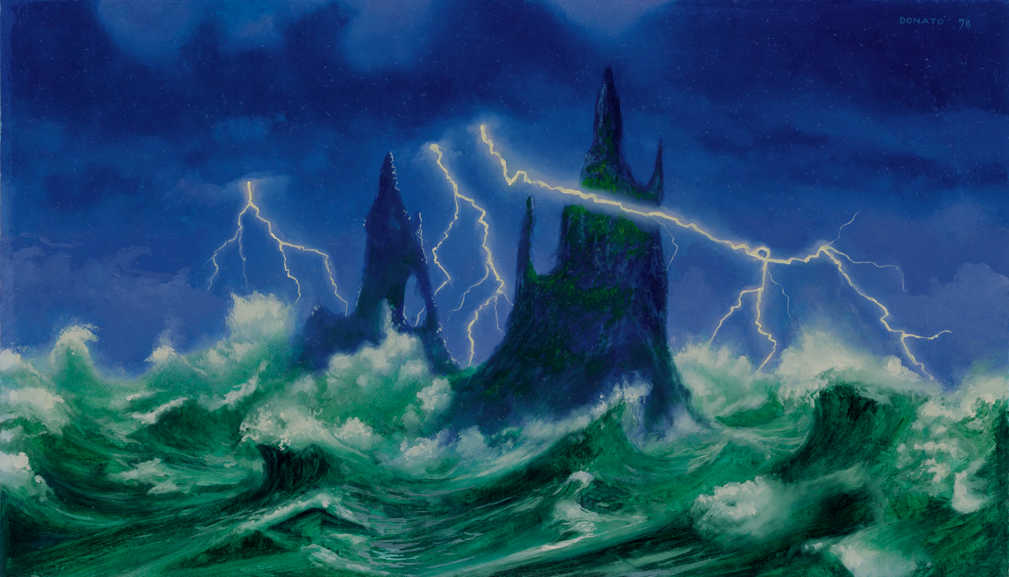 Island - Lightning Strike
Urza's Saga
8" x 14"  Oil on Panel
private collection