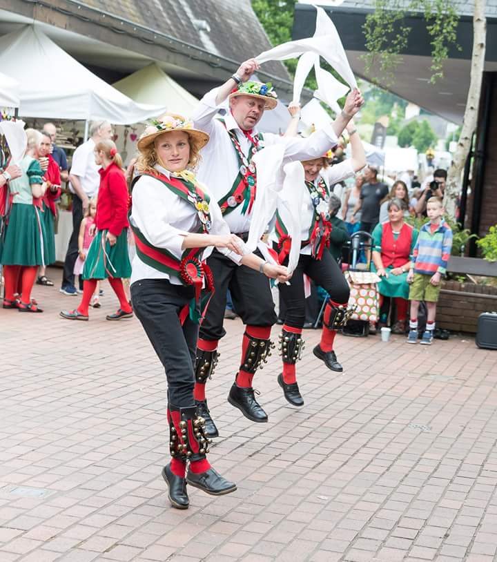 Christine,Glen and Anne attempting  to hop together