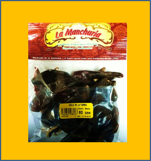 CHILE DE LA TIERRA 
80 GRS