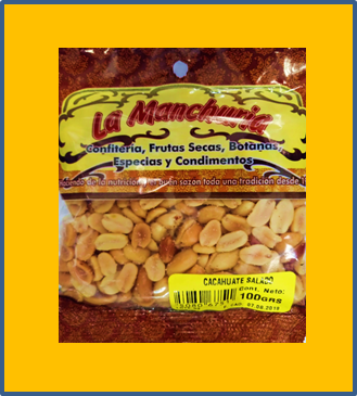 CACAHUATE SALADO
60 Y 100 GRS