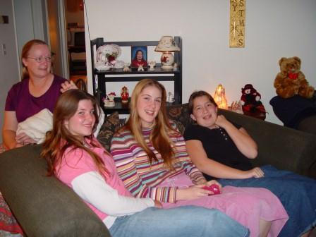 Teen girls just hanging out together