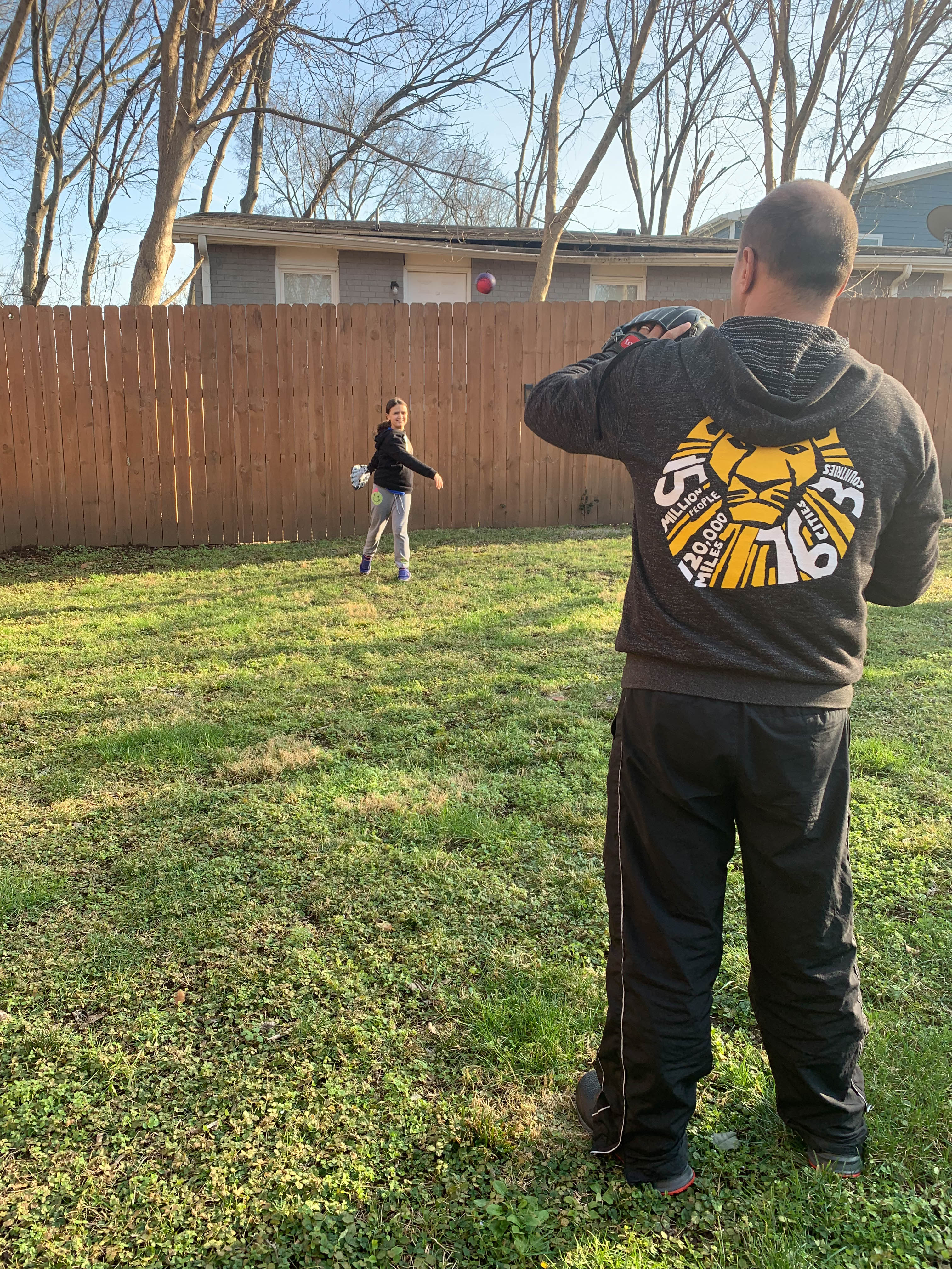 Ariela is working on her curveball